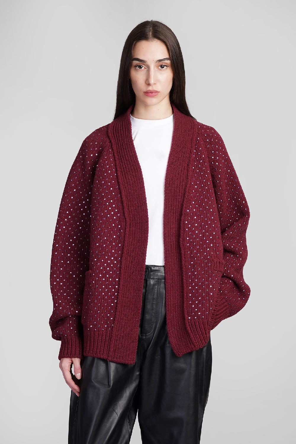 Deliberti Laneus Cardigan in lana bordeaux cod. 409124 - Deliberti The Luxury Shopping