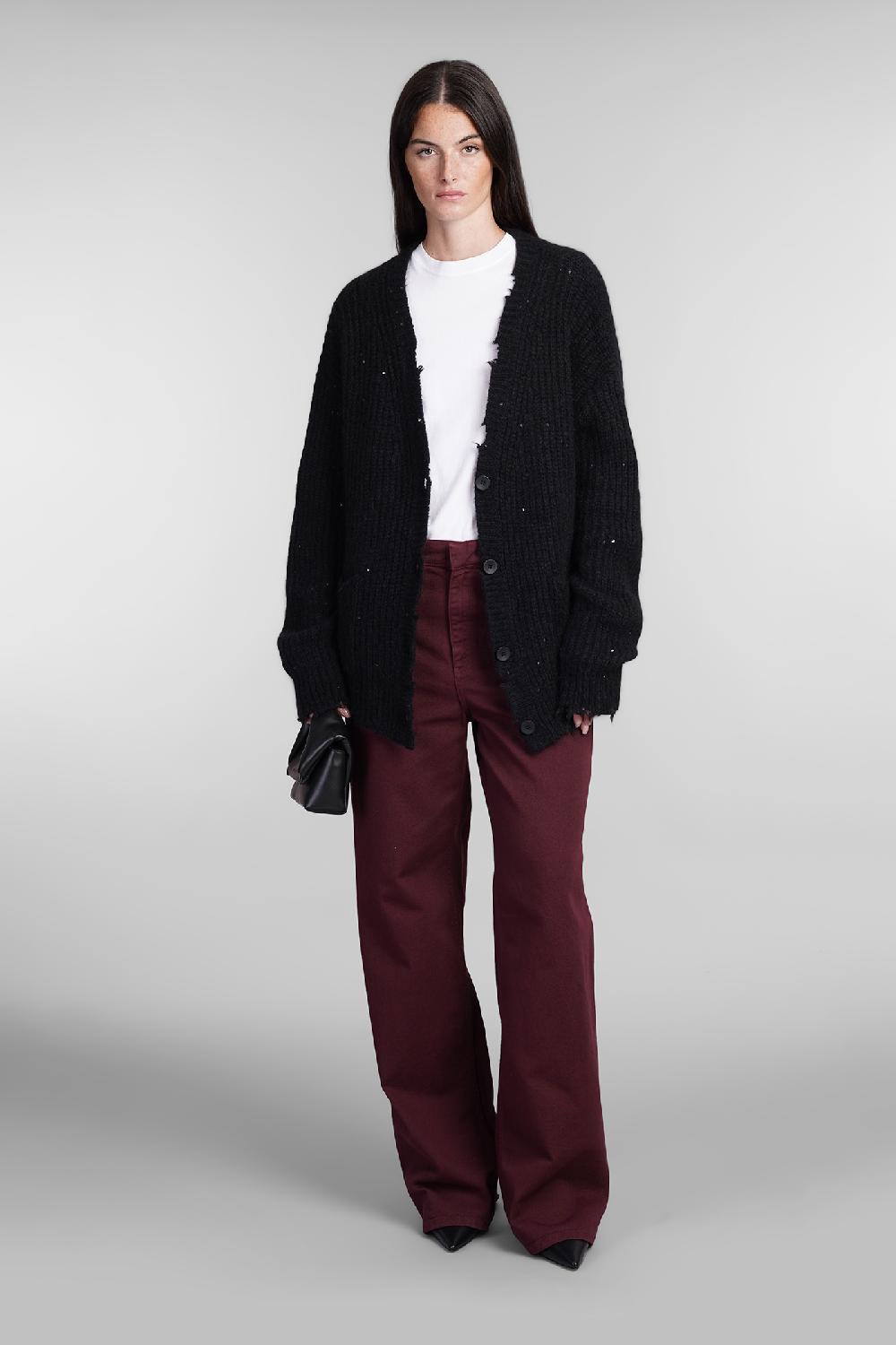 Deliberti Laneus Cardigan In Lana Nera Cod. 404474 - Deliberti The Luxury Shopping