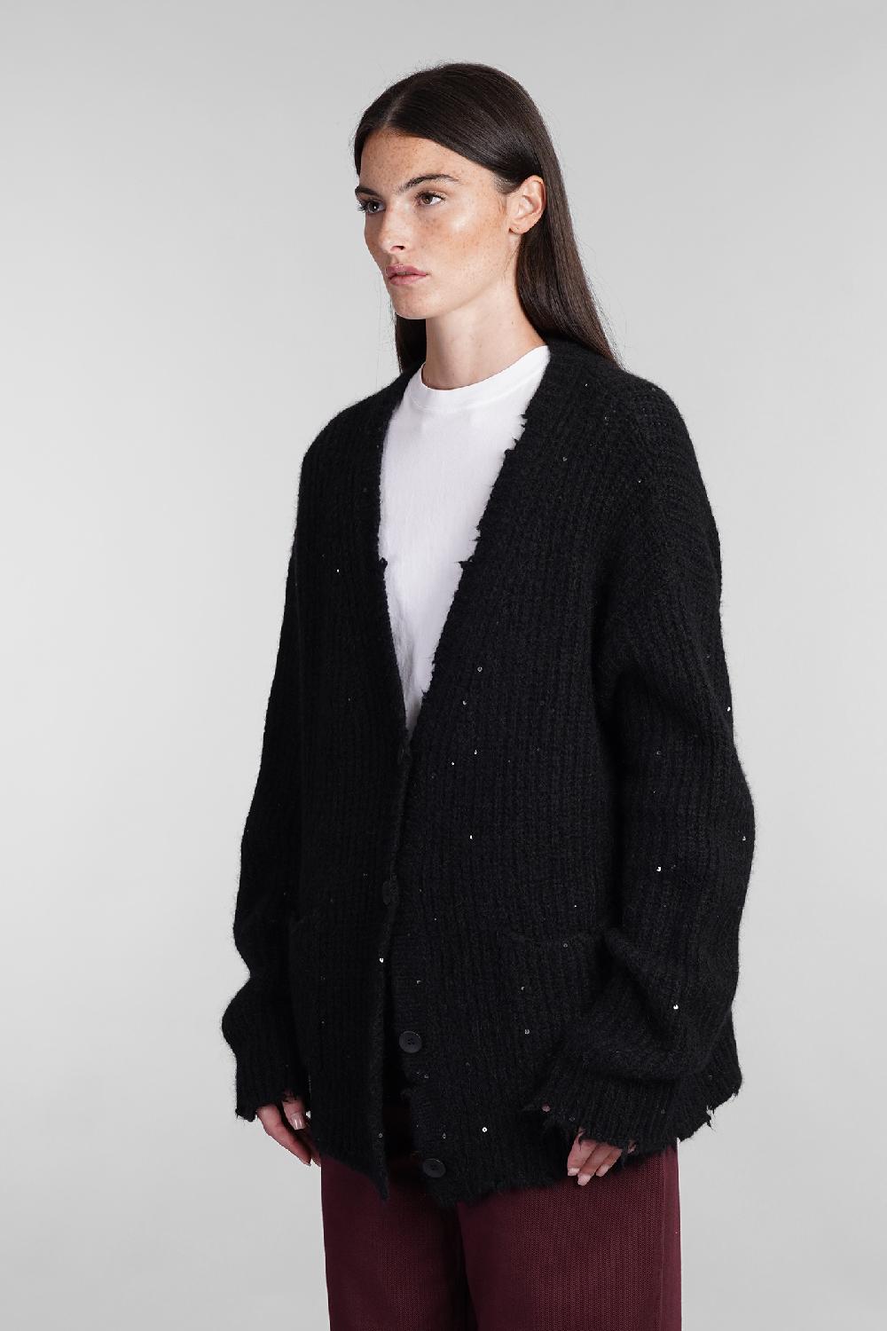 Deliberti Laneus Cardigan In Lana Nera Cod. 404474 - Deliberti The Luxury Shopping