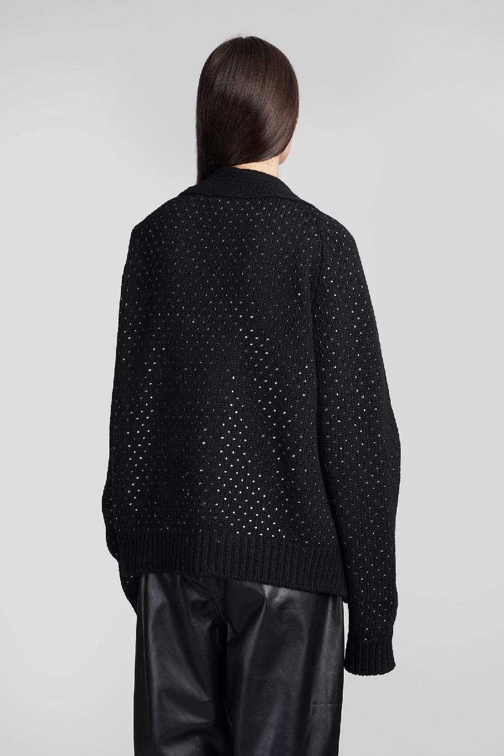 Deliberti Laneus Cardigan In Lana Nera Cod. 409123 - Deliberti The Luxury Shopping