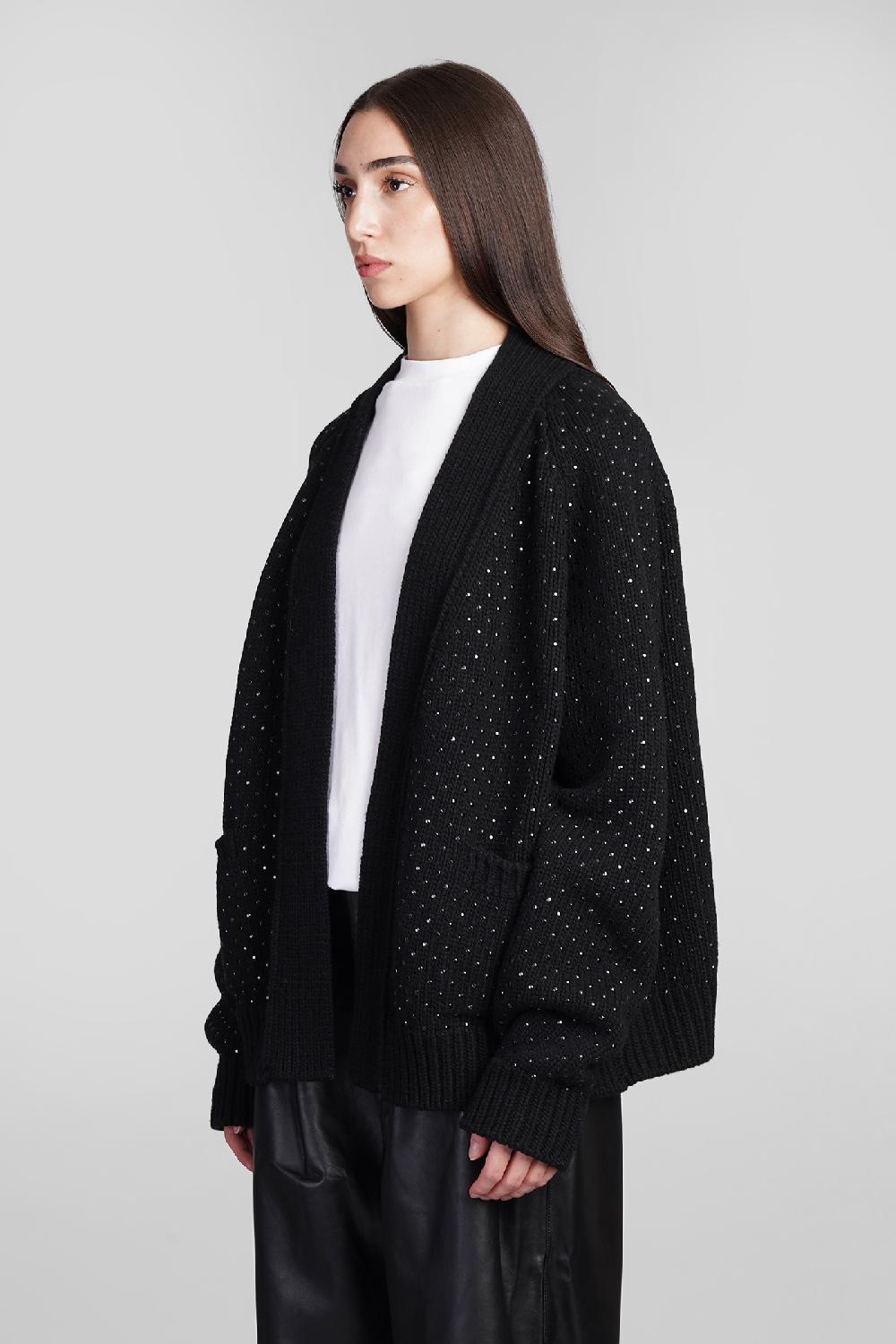 Deliberti Laneus Cardigan In Lana Nera Cod. 409123 - Deliberti The Luxury Shopping