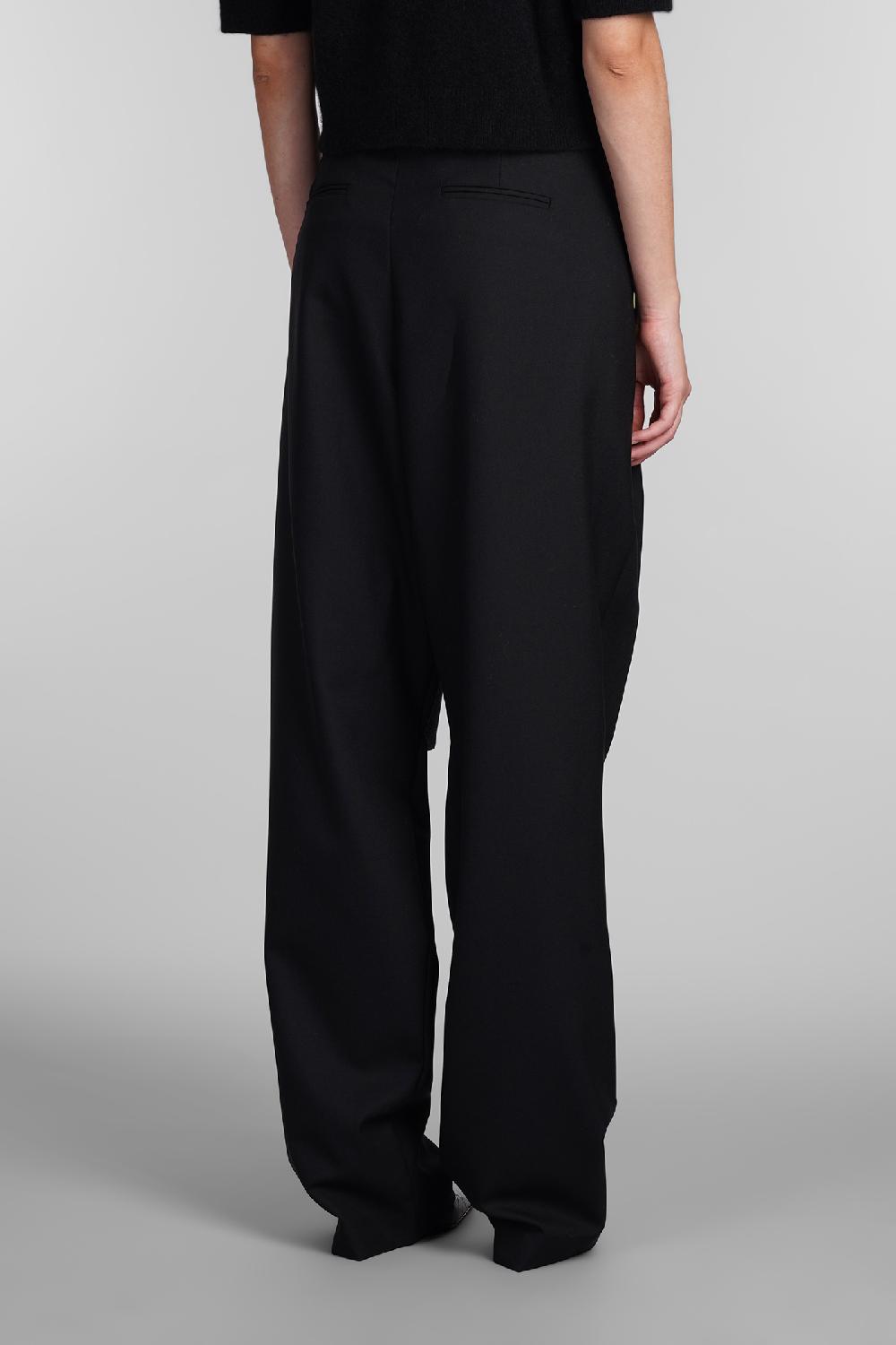 Deliberti Laneus Pantalone In Lana Nera Cod. 407326 - Deliberti The Luxury Shopping