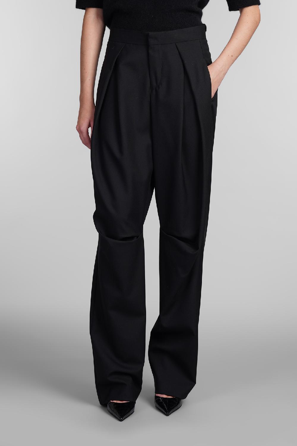 Deliberti Laneus Pantalone in lana nera cod. 407326 - Deliberti The Luxury Shopping