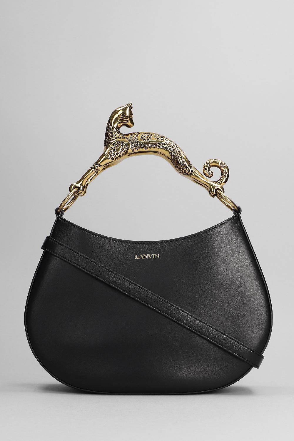 Deliberti Lanvin Borsa a spalla in pelle nera cod. 371062 - Deliberti The Luxury Shopping