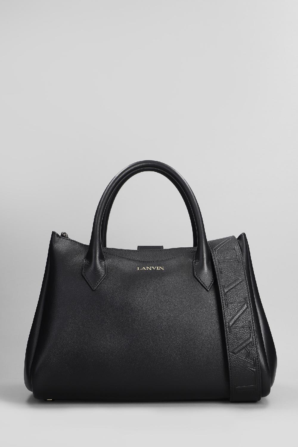 Deliberti Lanvin Borsa a spalla l octave in pelle nera cod. 406080 - Deliberti The Luxury Shopping