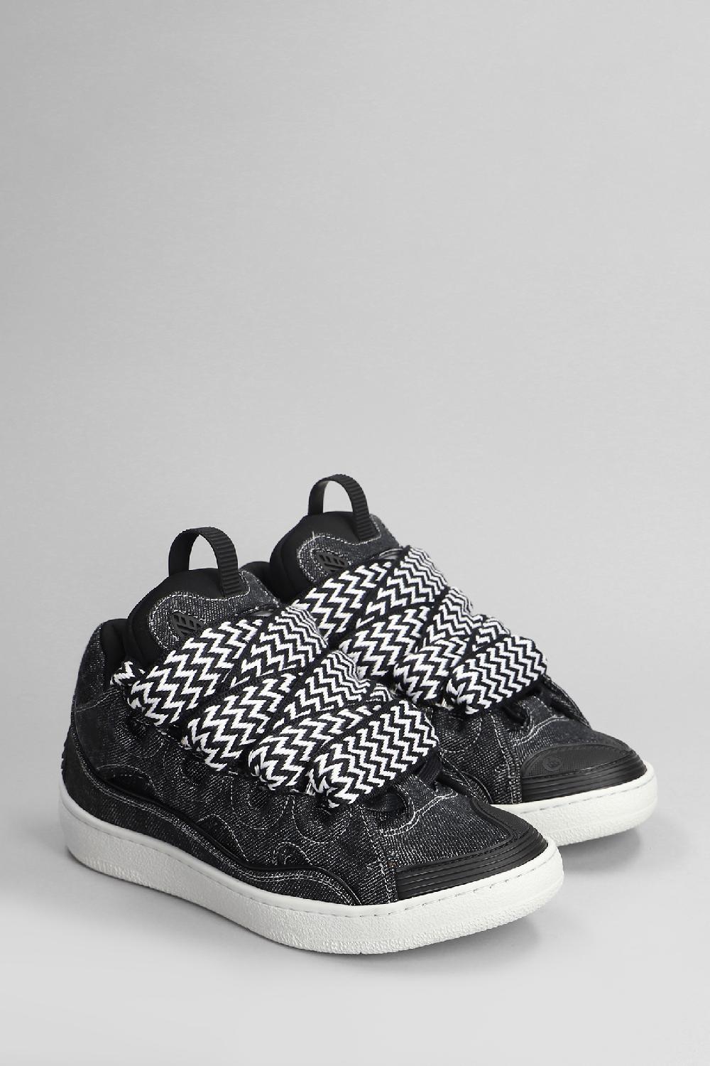 Deliberti Lanvin Sneakers Curb In Cotone Nero Cod. 406107 - Deliberti The Luxury Shopping