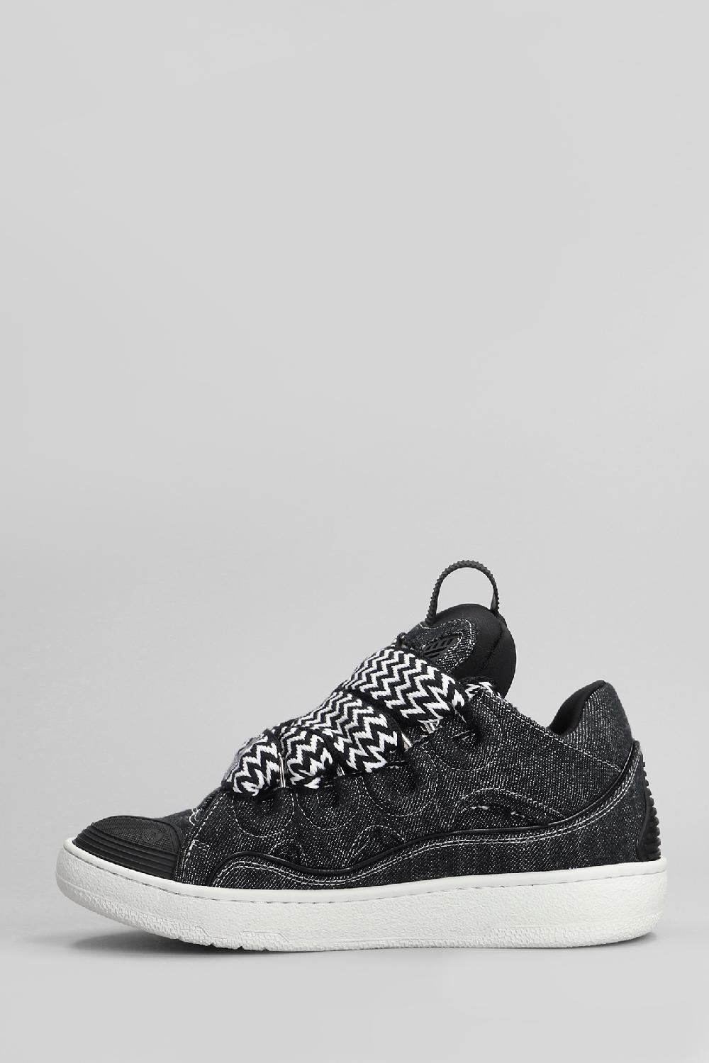 Deliberti Lanvin Sneakers Curb In Cotone Nero Cod. 406107 - Deliberti The Luxury Shopping