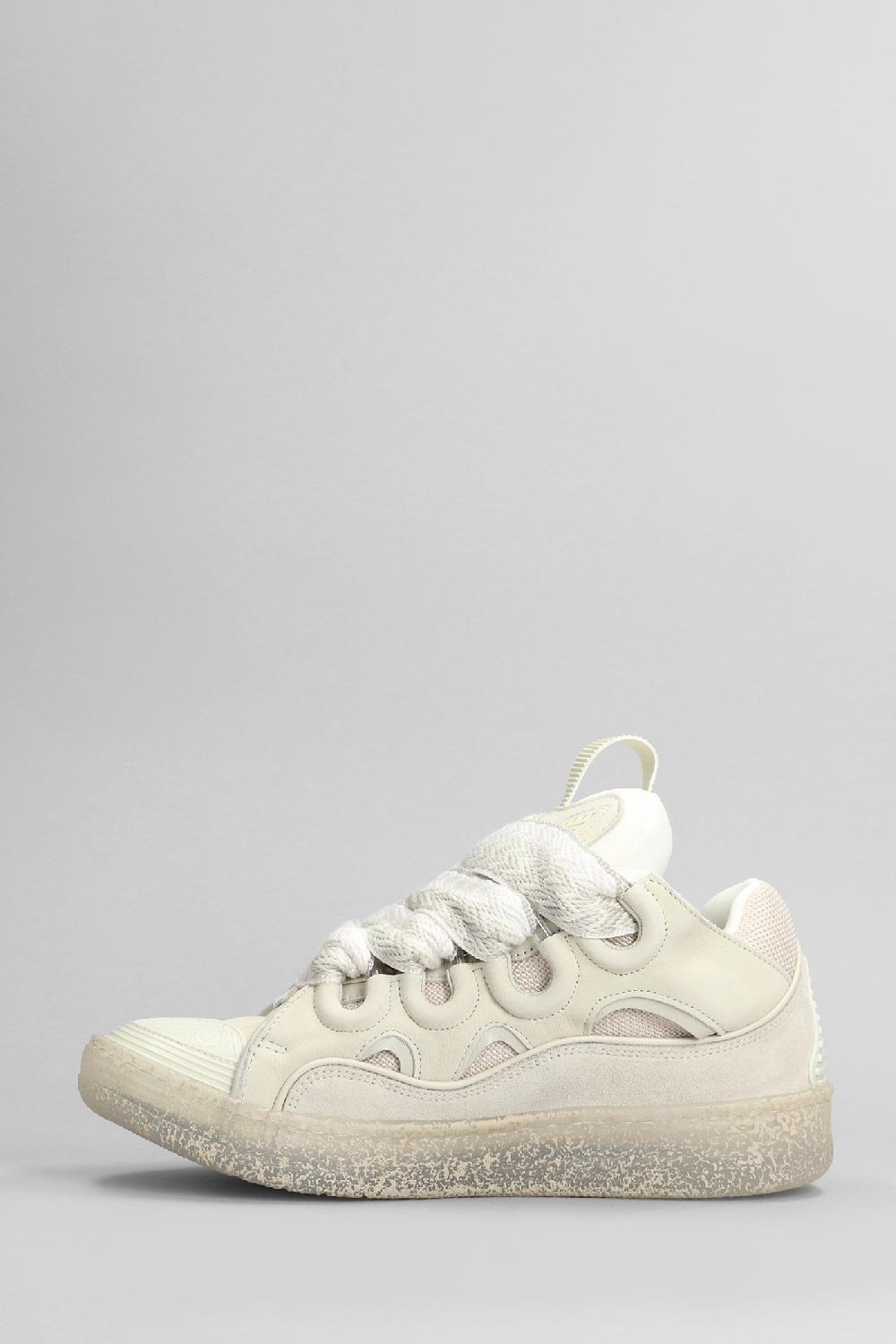 Deliberti Lanvin Sneakers Curb In Pelle Beige Cod. 406108 - Deliberti The Luxury Shopping