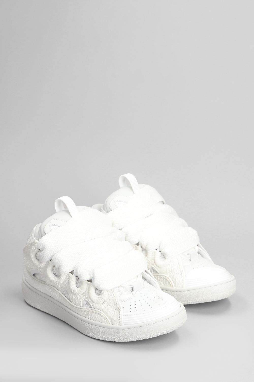Deliberti Lanvin Sneakers Curb In Pelle Bianca Cod. 406105 - Deliberti The Luxury Shopping