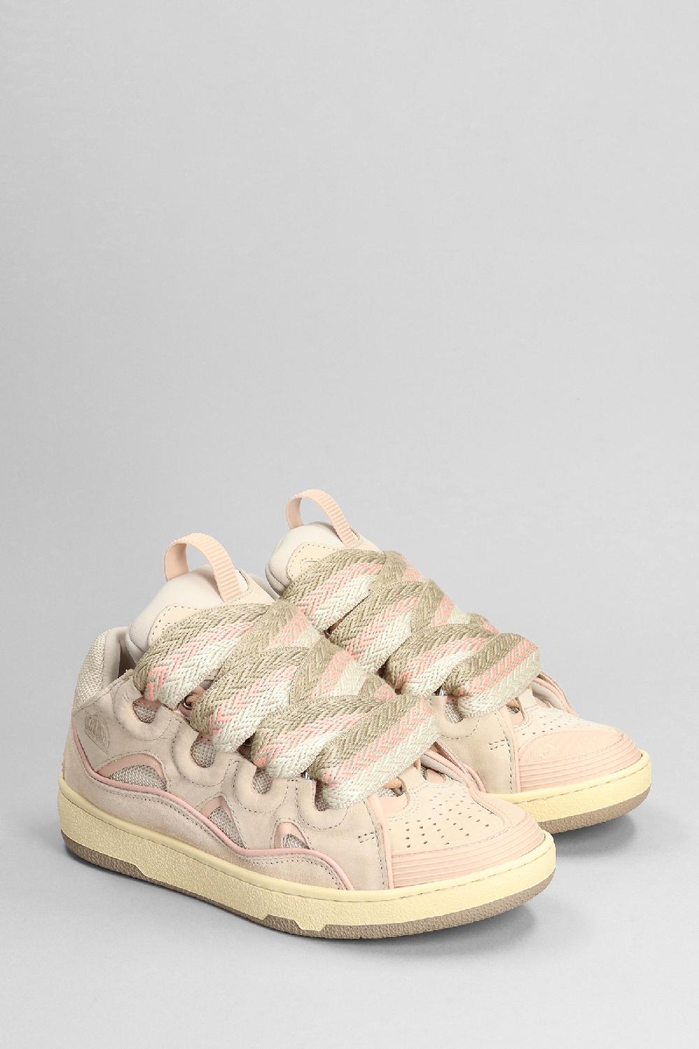 Deliberti Lanvin Sneakers Curb In Pelle E Camoscio Beige Cod. 380672 - Deliberti The Luxury Shopping
