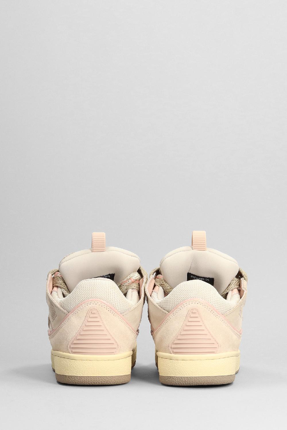Deliberti Lanvin Sneakers Curb In Pelle E Camoscio Beige Cod. 380672 - Deliberti The Luxury Shopping