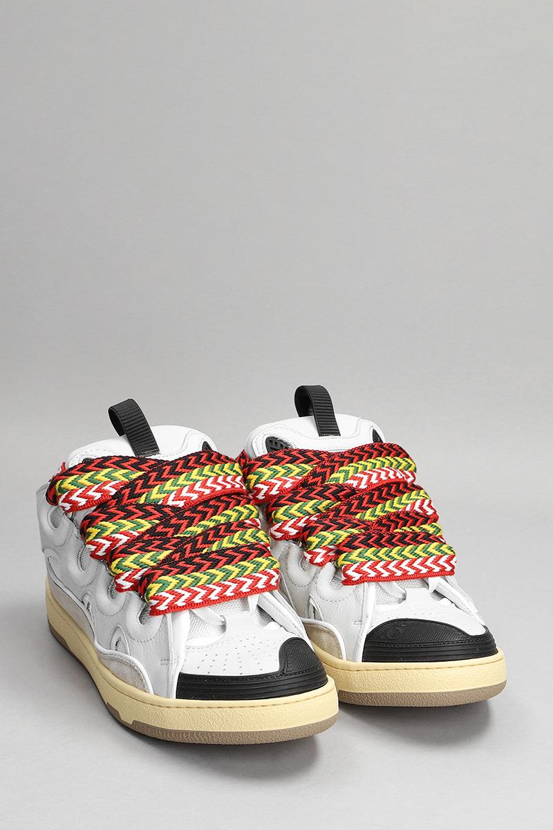 Deliberti Lanvin Sneakers Curb In Pelle E Camoscio Bianco Cod. 340588 - Deliberti The Luxury Shopping