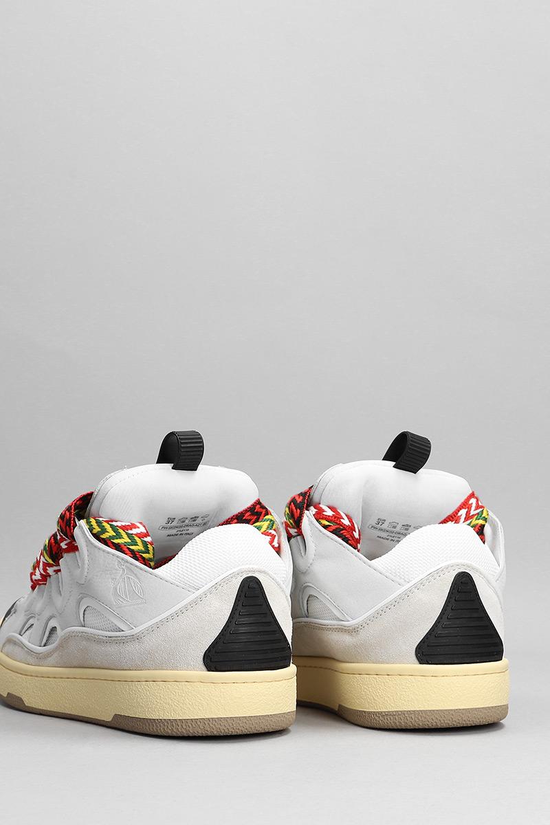 Deliberti Lanvin Sneakers Curb In Pelle E Camoscio Bianco Cod. 340588 - Deliberti The Luxury Shopping