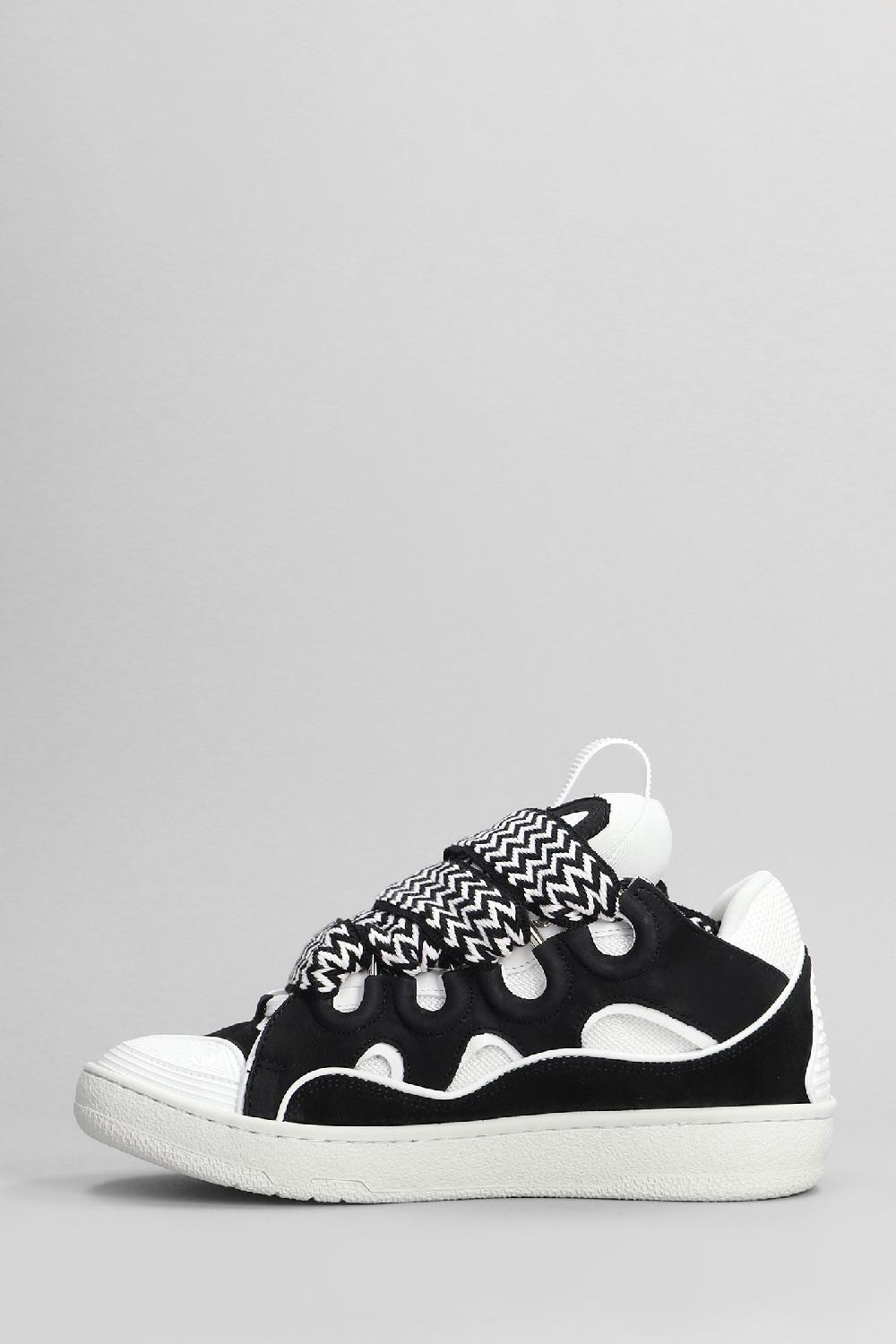 Deliberti Lanvin Sneakers Curb In Pelle E Camoscio Nero Cod. 402806 - Deliberti The Luxury Shopping