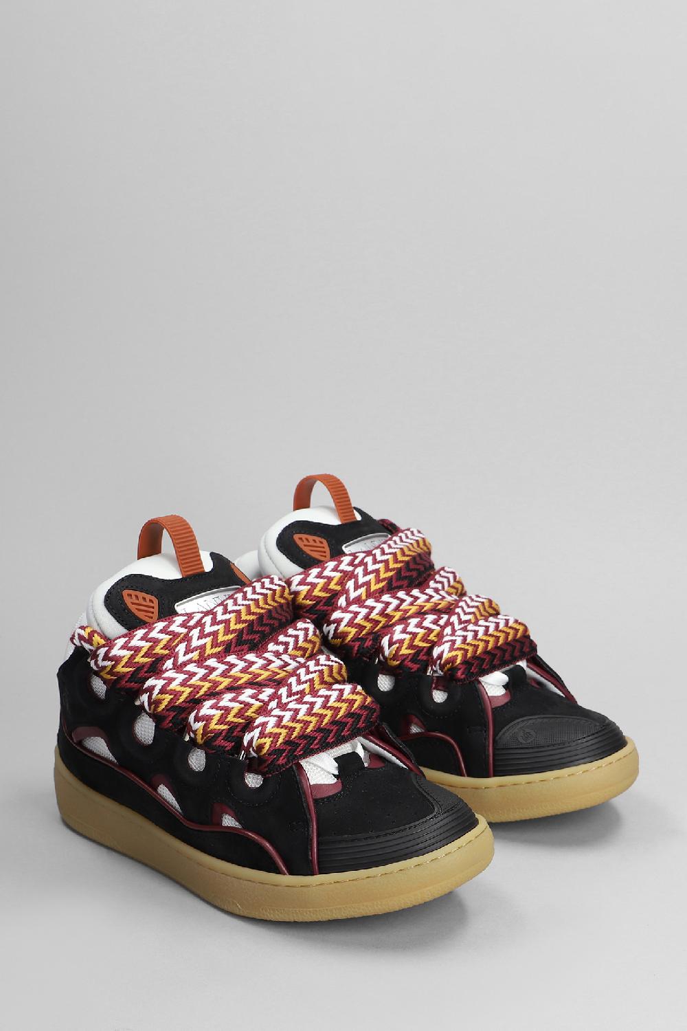 Deliberti Lanvin Sneakers Curb In Pelle E Camoscio Nero Cod. 402807 - Deliberti The Luxury Shopping