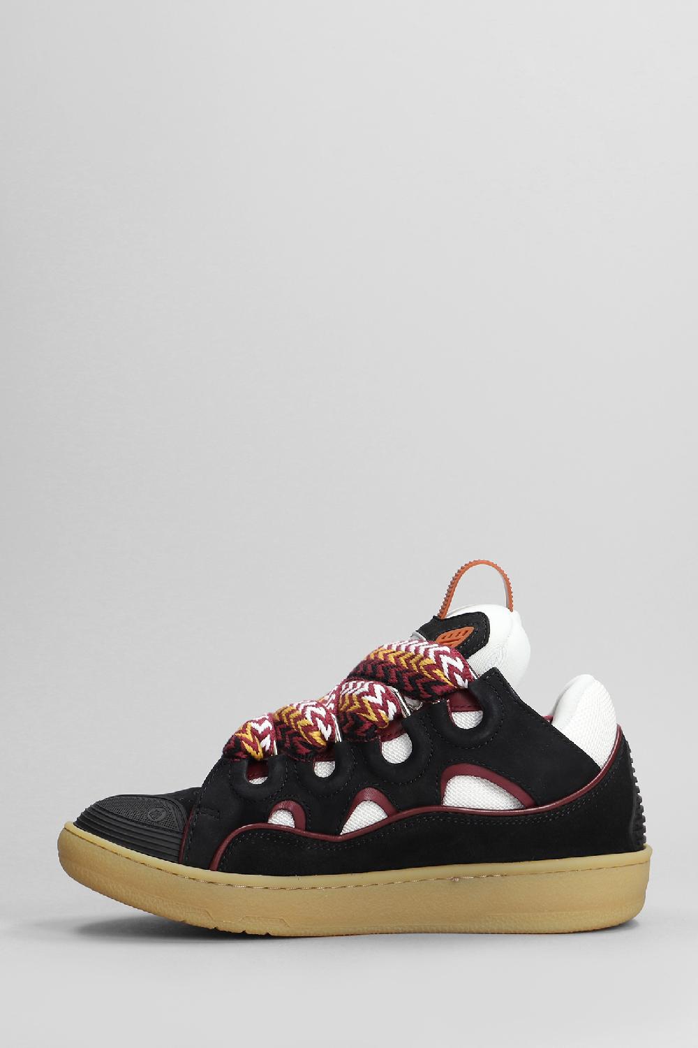 Deliberti Lanvin Sneakers Curb In Pelle E Camoscio Nero Cod. 402807 - Deliberti The Luxury Shopping