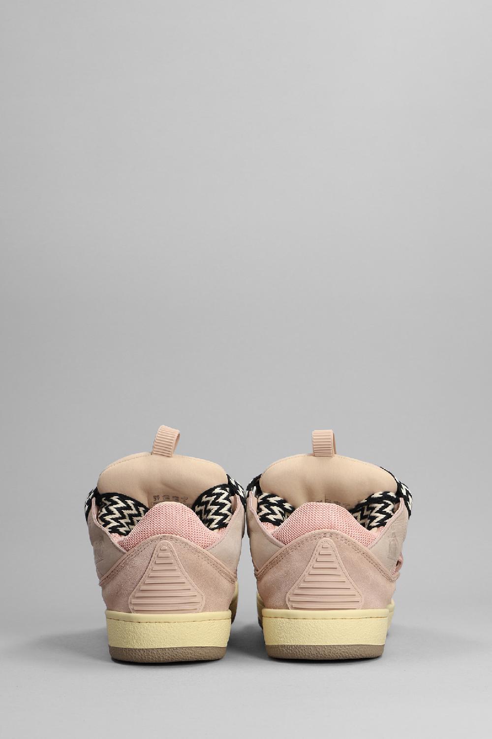 Deliberti Lanvin Sneakers Curb In Pelle E Camoscio Rosa Cod. 366546 - Deliberti The Luxury Shopping