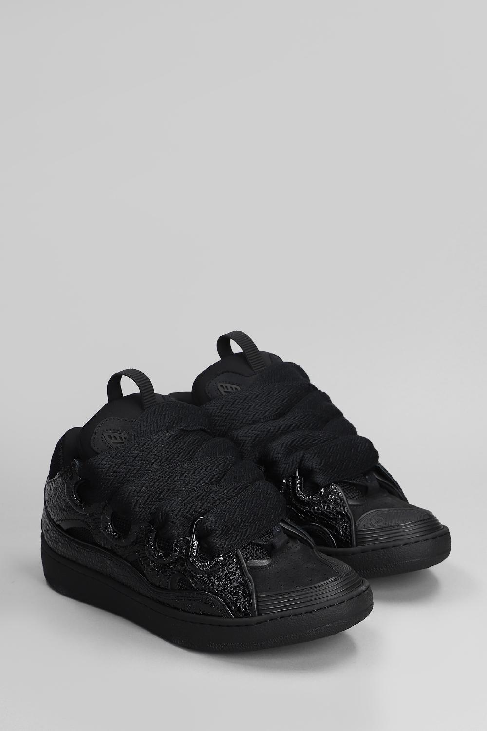 Deliberti Lanvin Sneakers Curb In Pelle Nera Cod. 406106 - Deliberti The Luxury Shopping