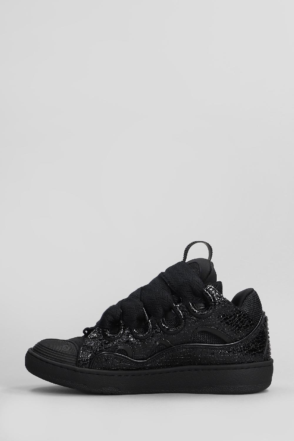 Deliberti Lanvin Sneakers Curb In Pelle Nera Cod. 406106 - Deliberti The Luxury Shopping