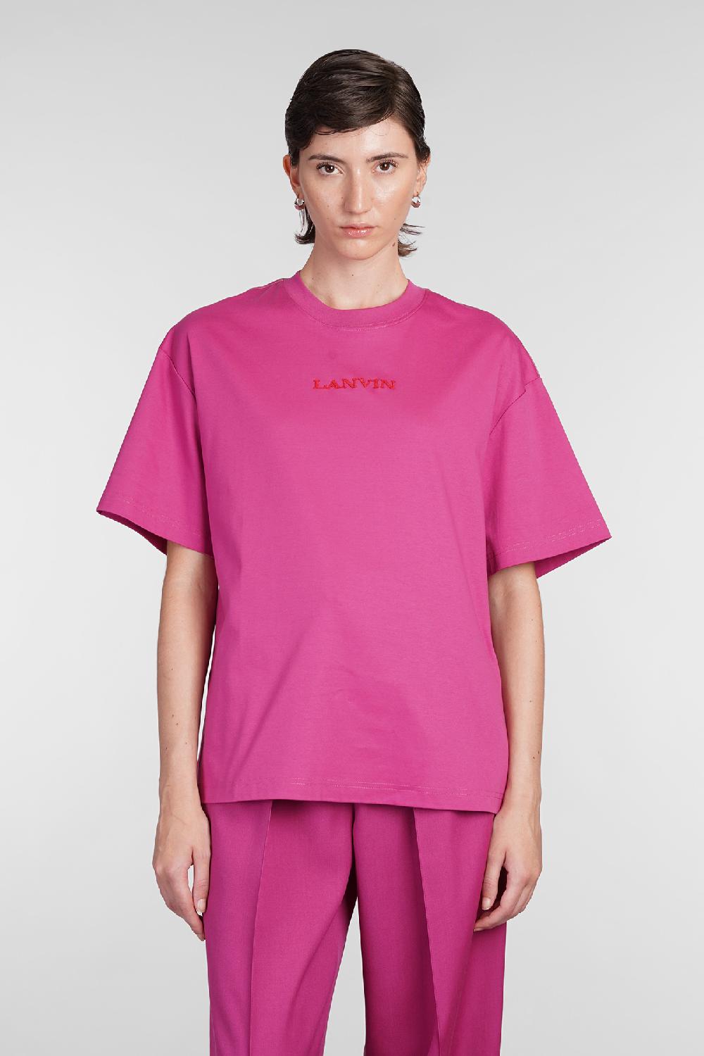 Deliberti Lanvin T-shirt in cotone fucsia cod. 406089 - Deliberti The Luxury Shopping