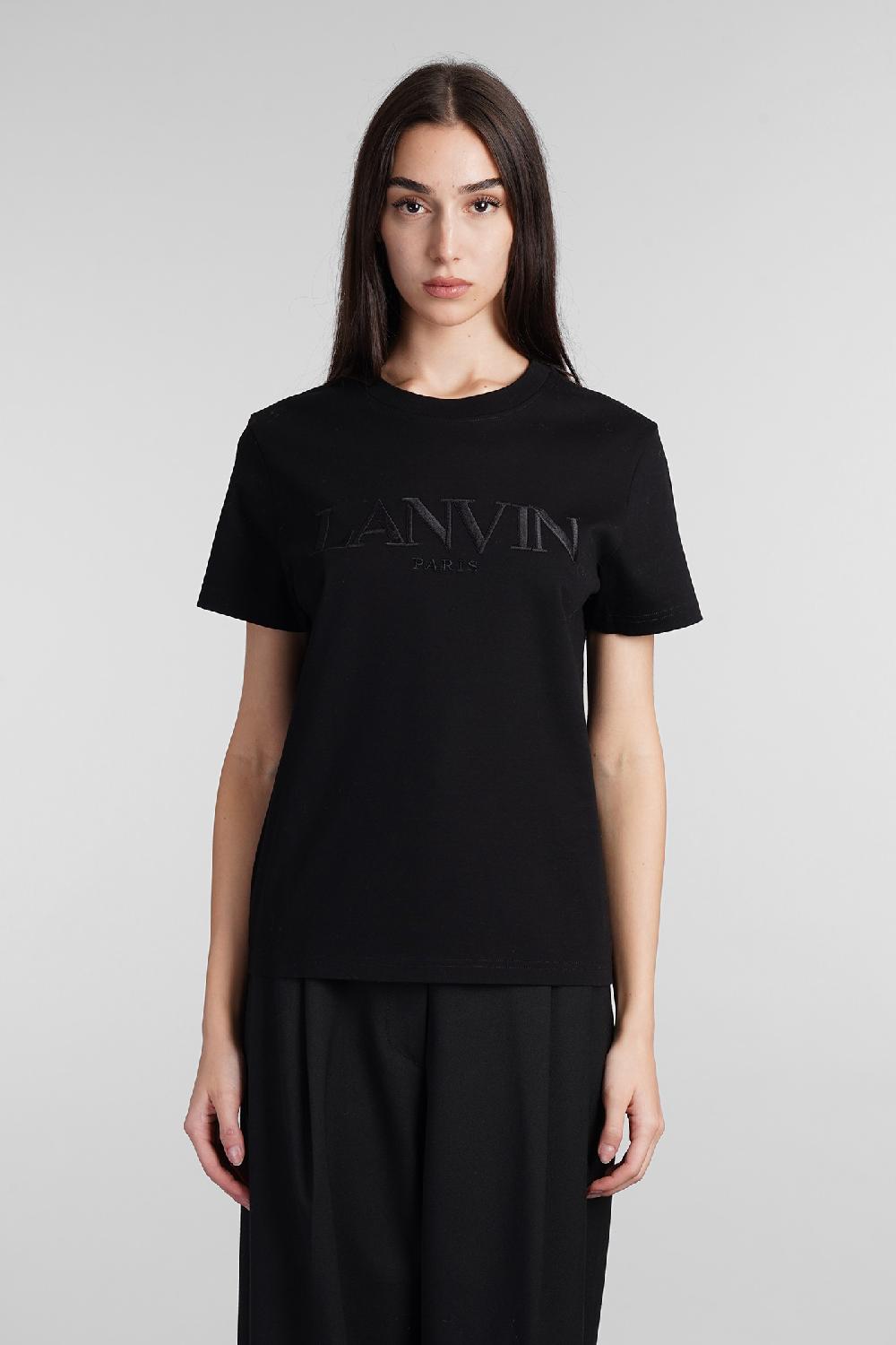 Deliberti Lanvin T-shirt in cotone nero cod. 393257 - Deliberti The Luxury Shopping