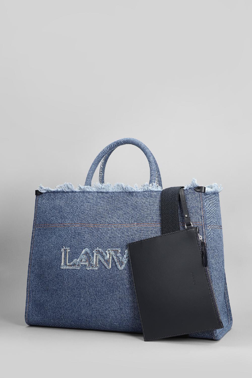 Deliberti Lanvin Tote In Cotone Blu Cod. 401538 - Deliberti The Luxury Shopping