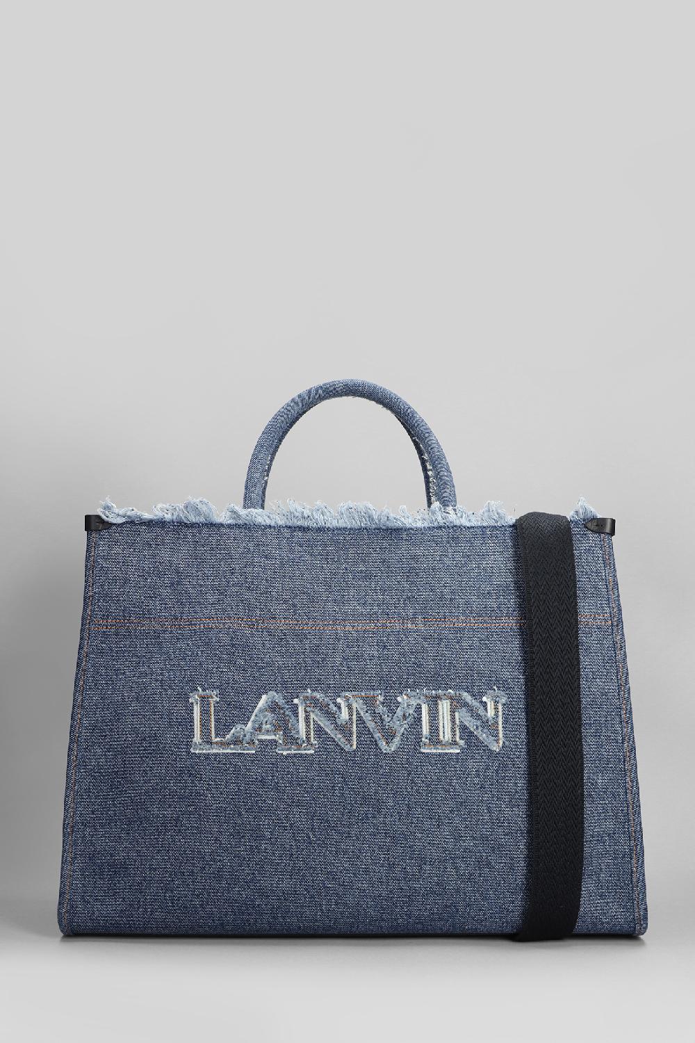 Deliberti Lanvin Tote in cotone blu cod. 401538 - Deliberti The Luxury Shopping