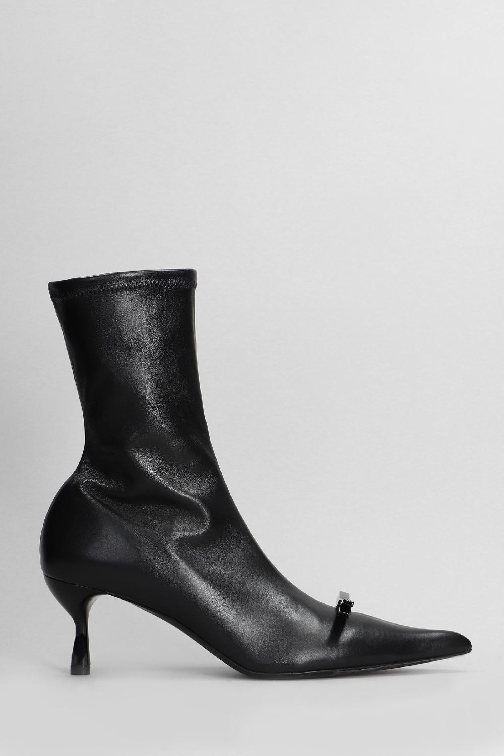 Deliberti Lanvin Tronchetti tacco alto in pelle nera cod. 402804 - Deliberti The Luxury Shopping