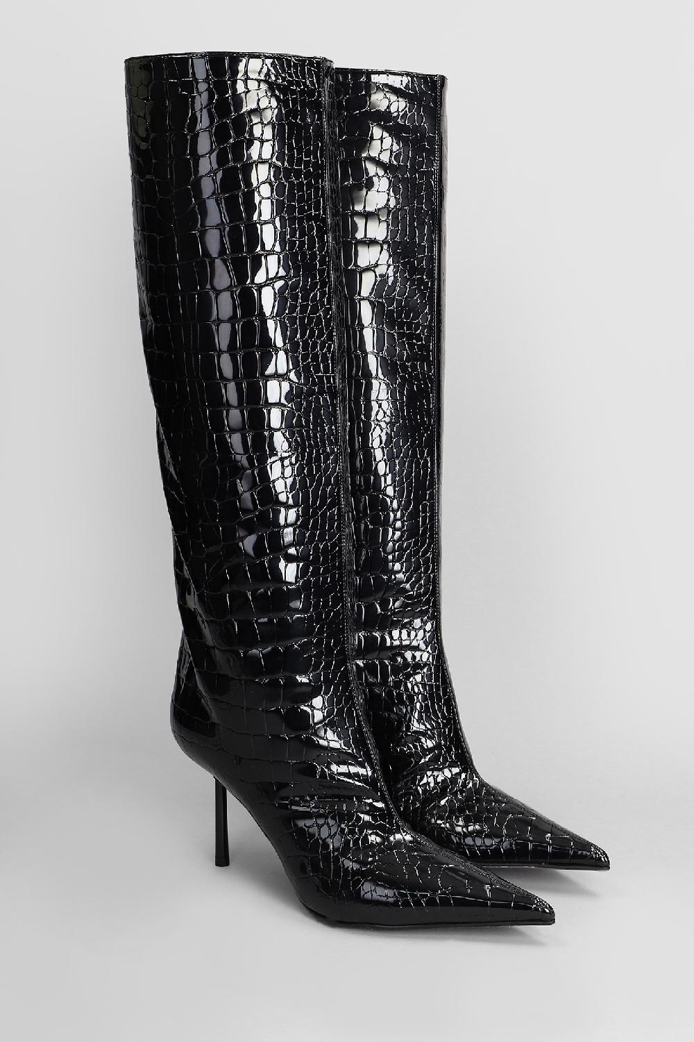 Deliberti Le Silla Stivali Tacco Alto Bella In Pelle Nera Cod. 405394 - Deliberti The Luxury Shopping