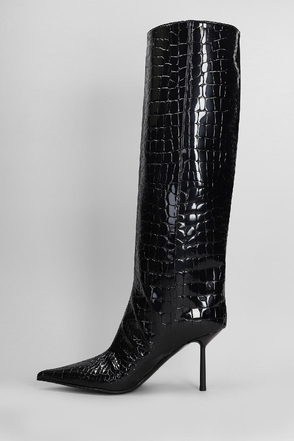 Deliberti Le Silla Stivali Tacco Alto Bella In Pelle Nera Cod. 405394 - Deliberti The Luxury Shopping