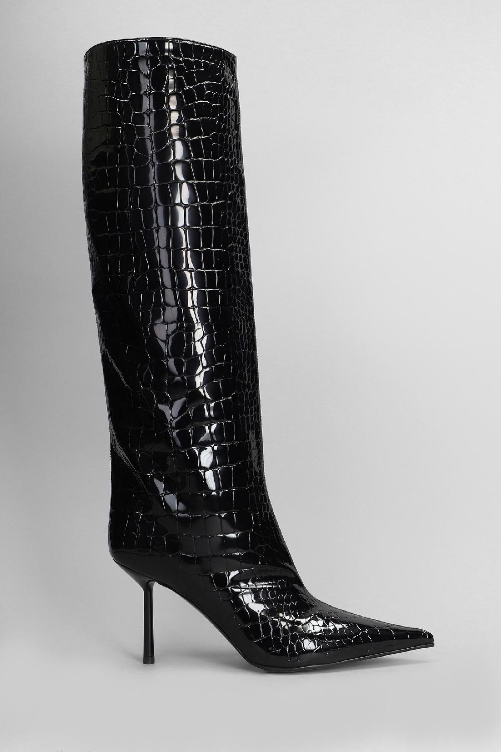 Deliberti Le Silla Stivali tacco alto bella in pelle nera cod. 405394 - Deliberti The Luxury Shopping