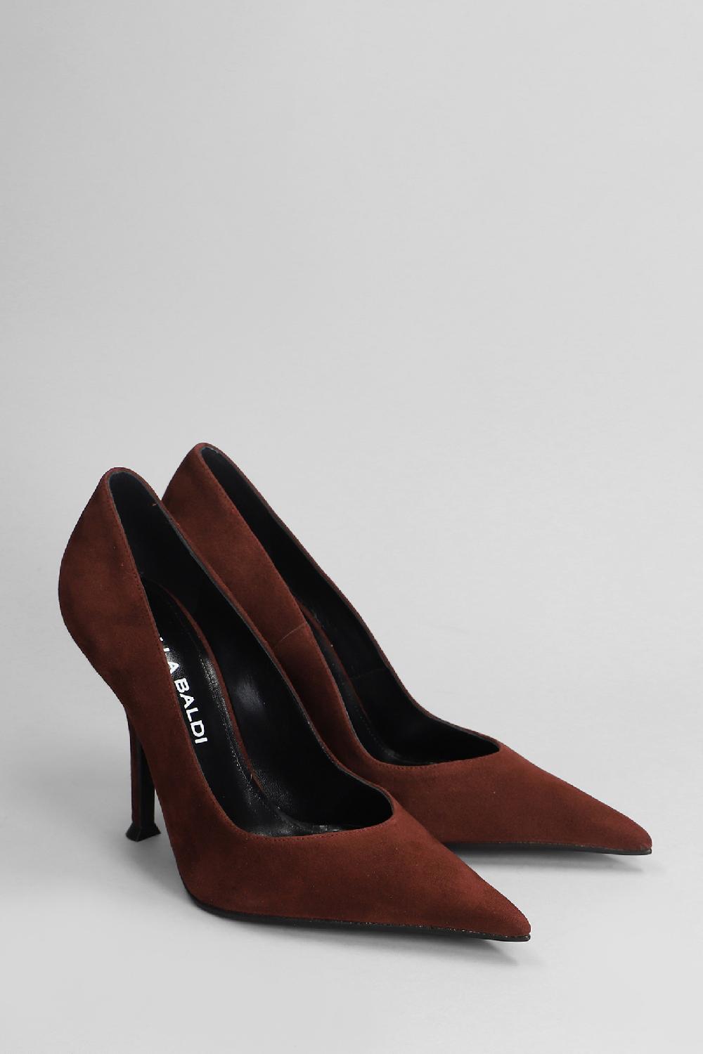 Deliberti Lella Baldi Decollete In Camoscio Bordeaux Cod. 407765 - Deliberti The Luxury Shopping