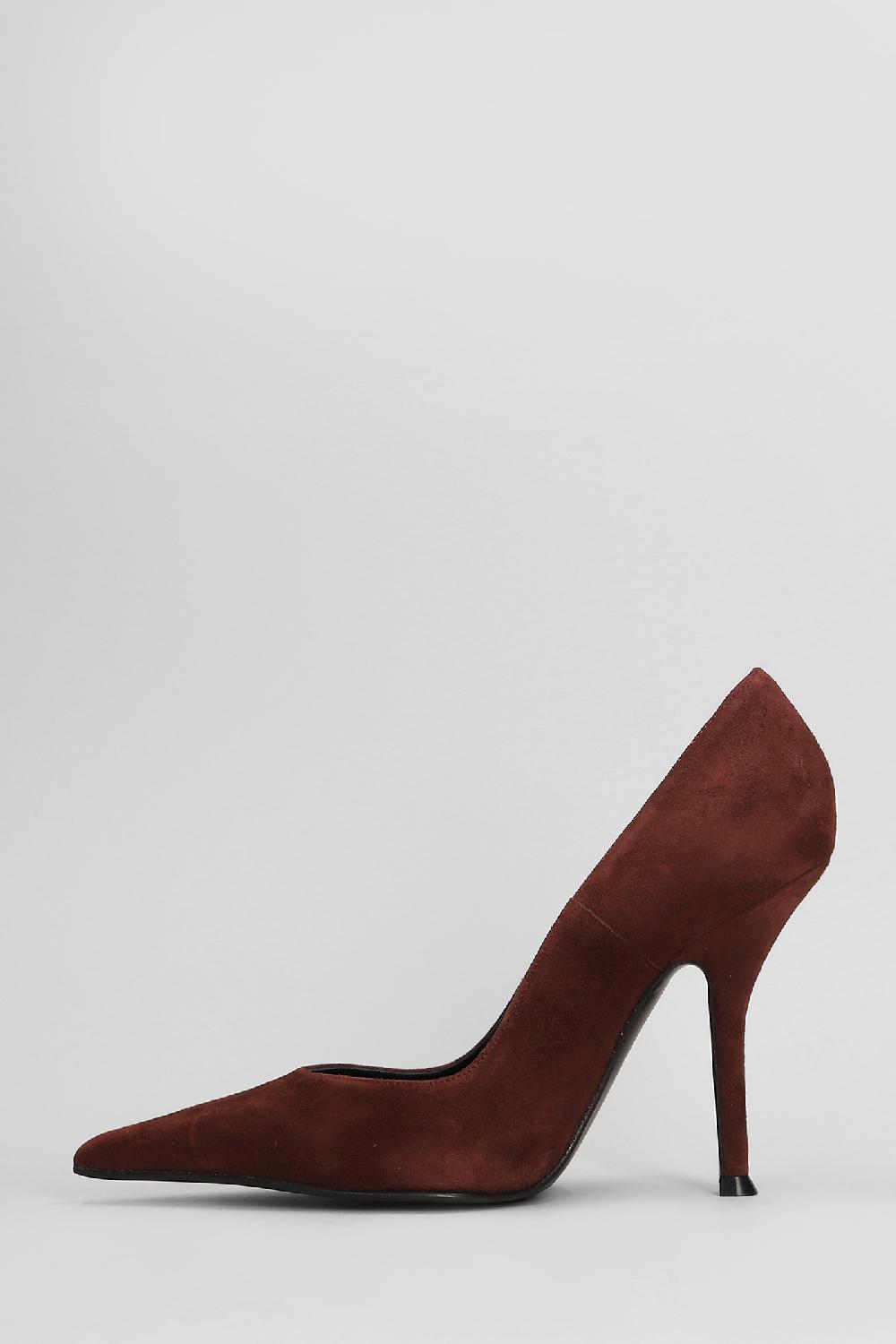 Deliberti Lella Baldi Decollete In Camoscio Bordeaux Cod. 407765 - Deliberti The Luxury Shopping
