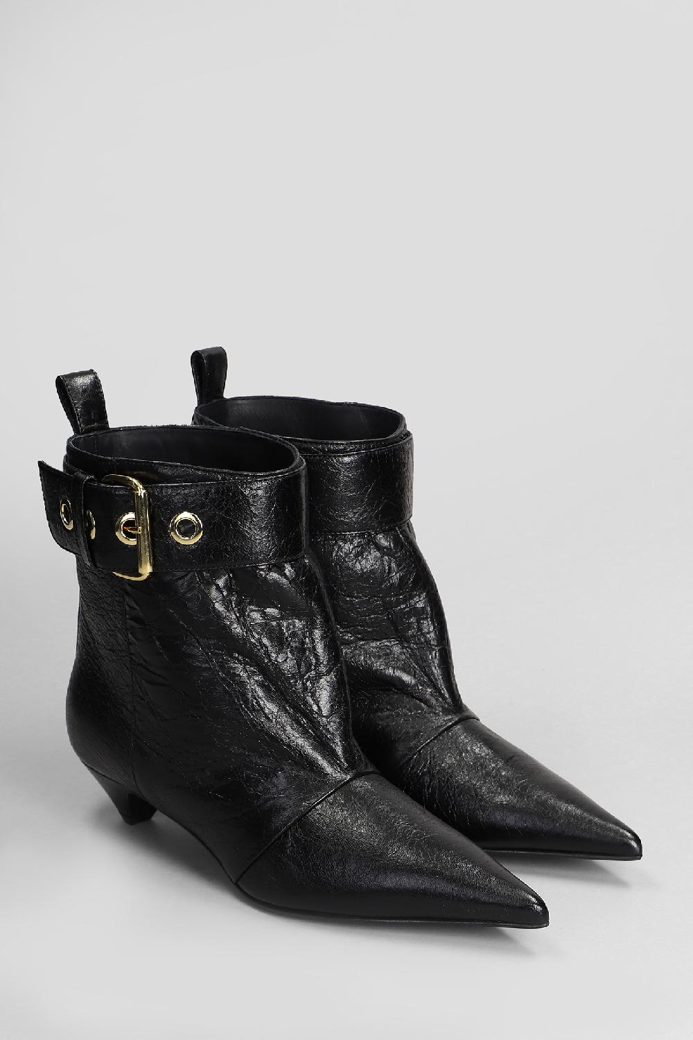 Deliberti Lella Baldi Tronchetti Tacco Alto In Pelle Nera Cod. 408808 - Deliberti The Luxury Shopping