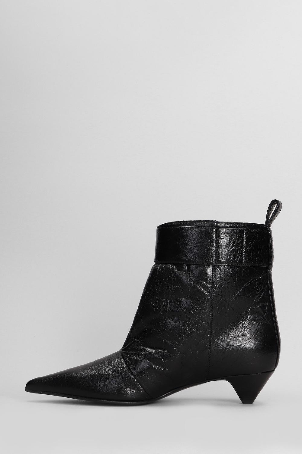 Deliberti Lella Baldi Tronchetti Tacco Alto In Pelle Nera Cod. 408808 - Deliberti The Luxury Shopping