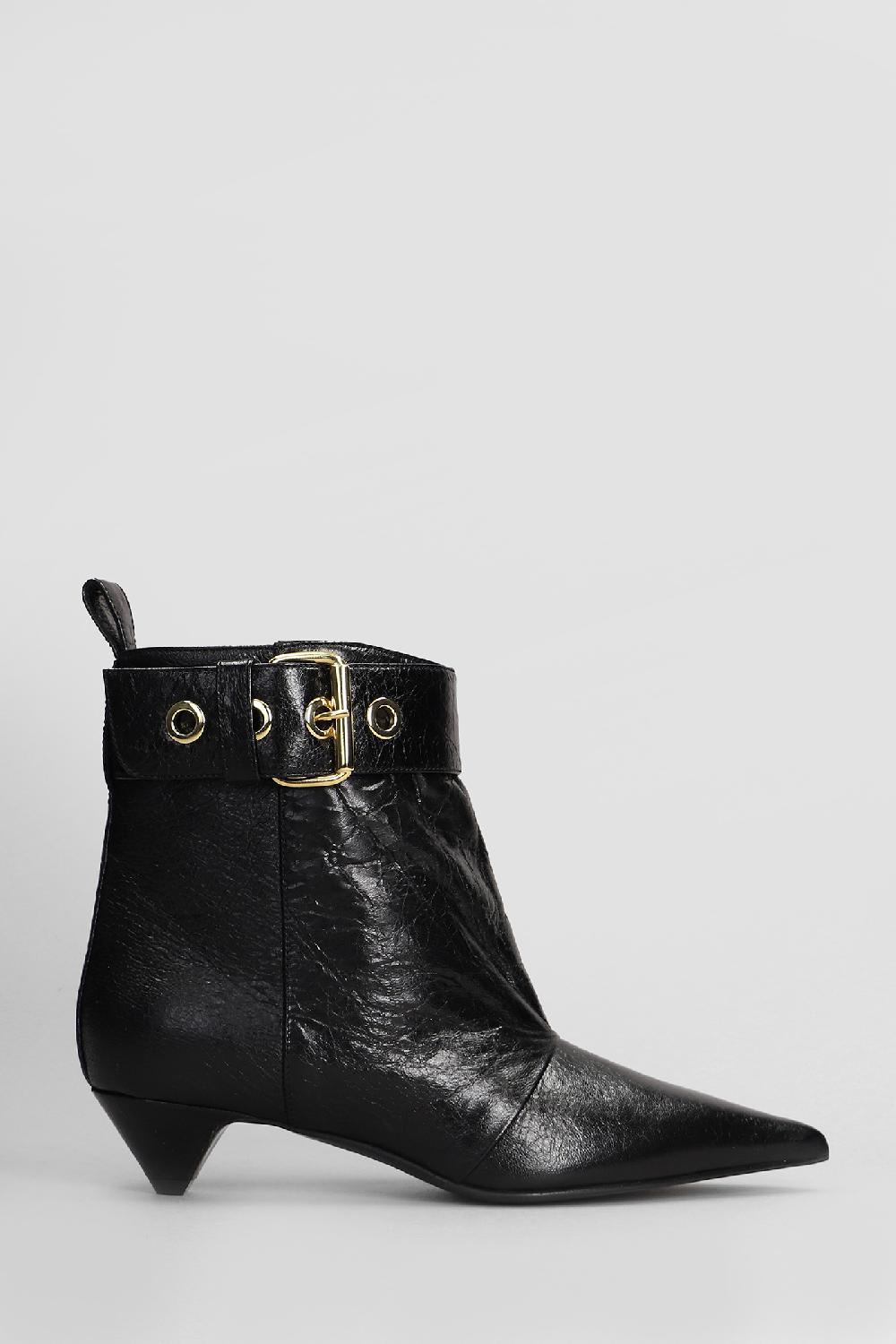 Deliberti Lella Baldi Tronchetti tacco alto in pelle nera cod. 408808 - Deliberti The Luxury Shopping