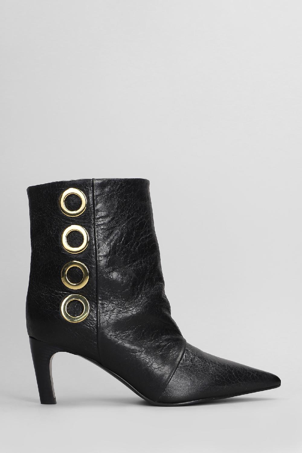 Deliberti Lella Baldi Tronchetti tacco alto in pelle nera cod. 407763 - Deliberti The Luxury Shopping