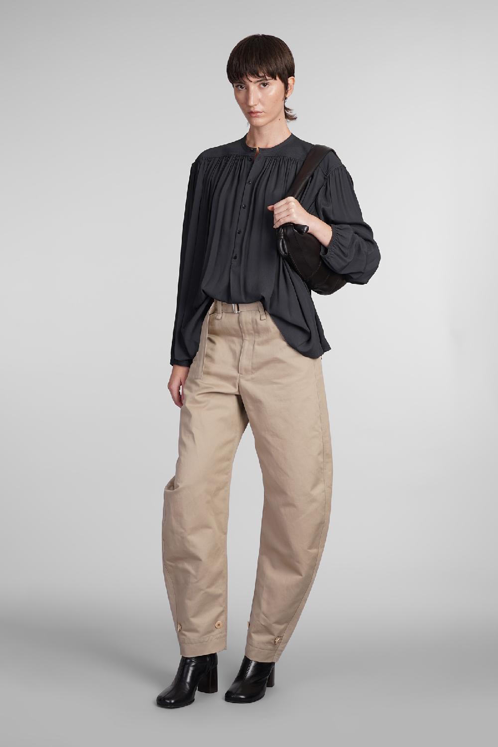 Deliberti LEMAIRE Blusa In Viscosa Blu Cod. 406423 - Deliberti The Luxury Shopping