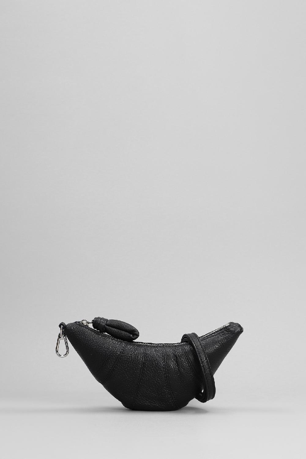 Deliberti LEMAIRE Borsa a spalla crossiant coin in pelle nera cod. 394703 - Deliberti The Luxury Shopping