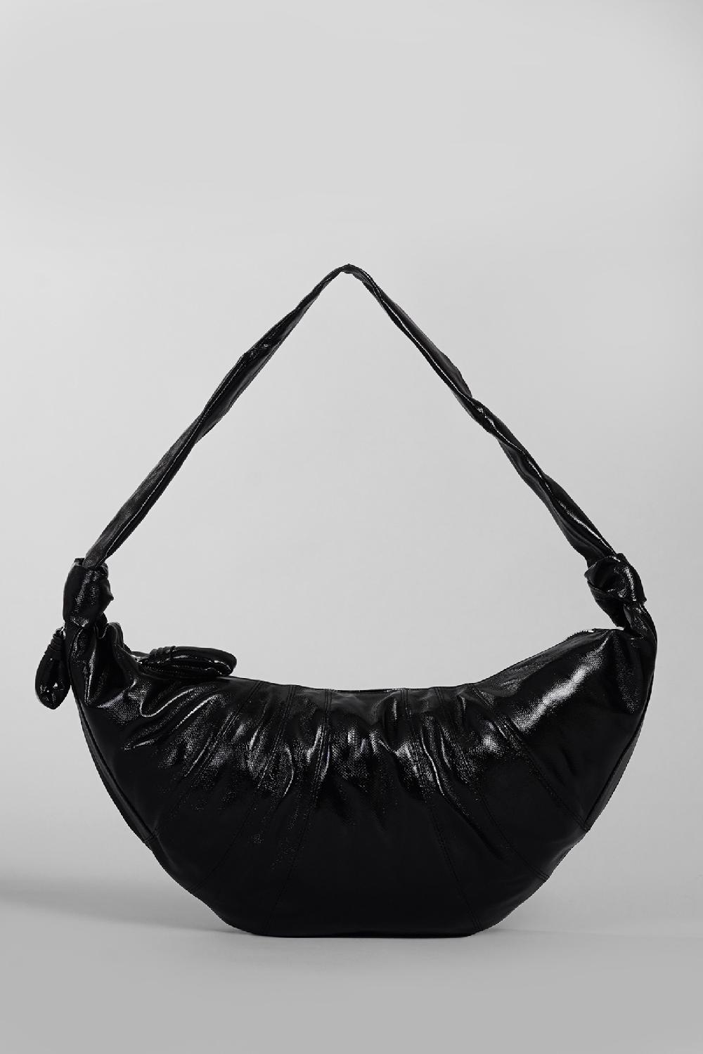 Deliberti LEMAIRE Borsa a spalla large croissant in cotone nero cod. 404512 - Deliberti The Luxury Shopping