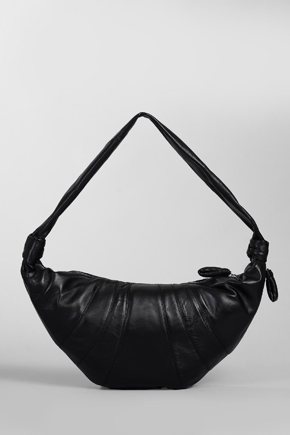 Deliberti LEMAIRE Borsa A Spalla Large Croissant In Pelle Nera Cod. 404545 - Deliberti The Luxury Shopping