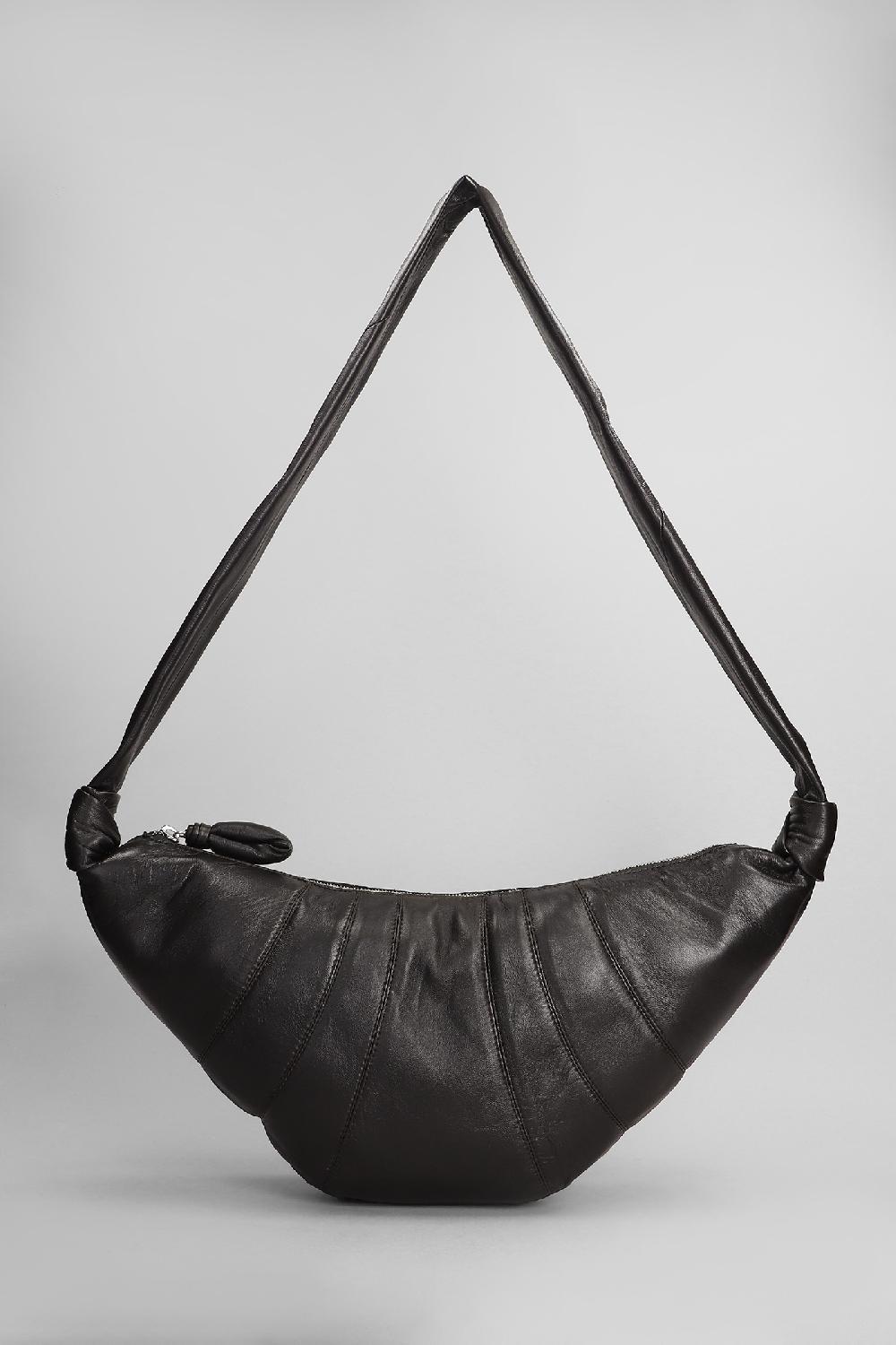 Deliberti LEMAIRE Borsa a spalla medium croissani in pelle marrone cod. 404495 - Deliberti The Luxury Shopping