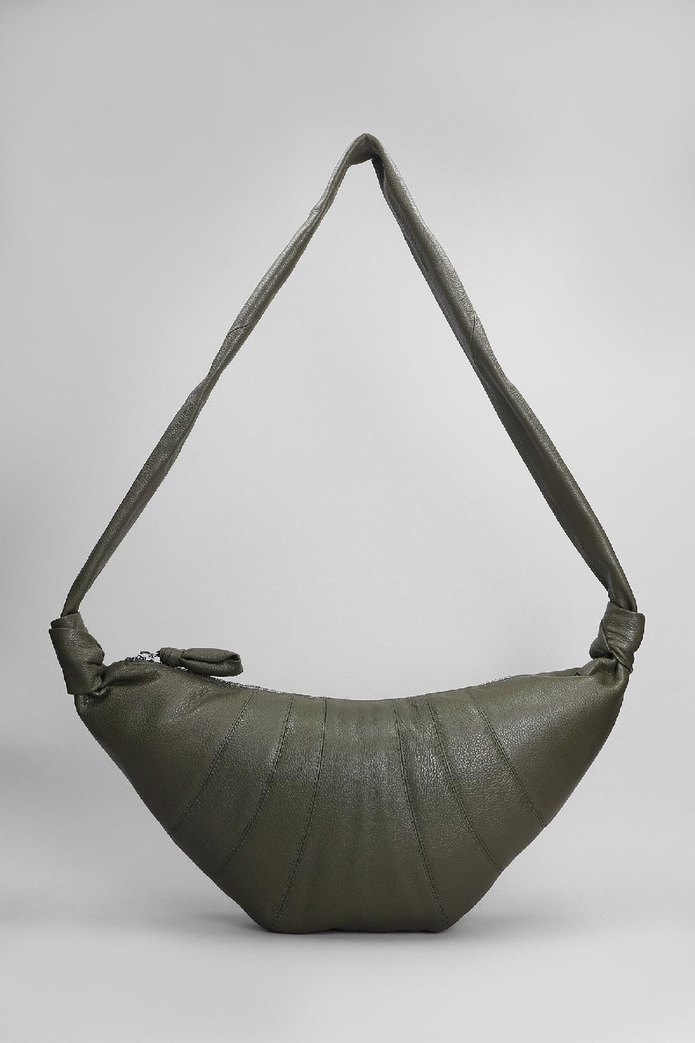 Deliberti LEMAIRE Borsa a spalla medium croissani in pelle verde cod. 404508 - Deliberti The Luxury Shopping