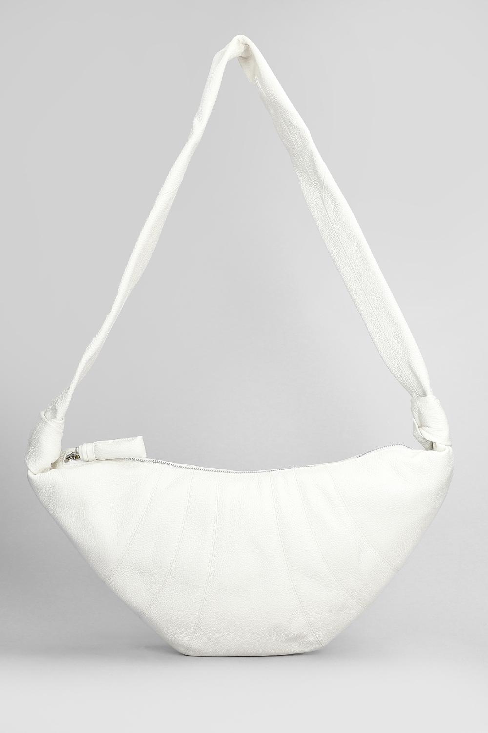 Deliberti LEMAIRE Borsa a spalla medium croissant in pelle bianca cod. 406414 - Deliberti The Luxury Shopping