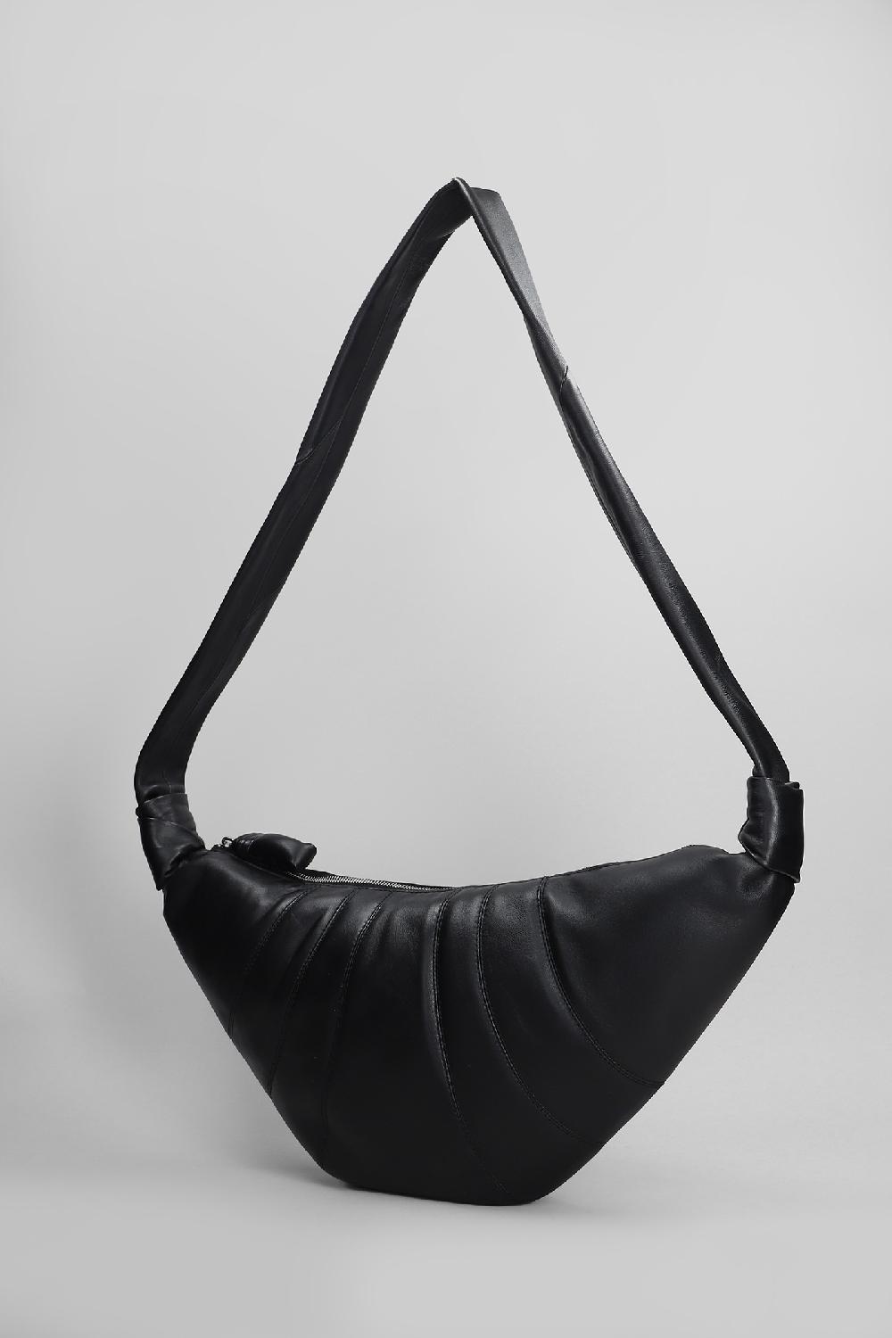 Deliberti LEMAIRE Borsa A Spalla Medium Croissant In Pelle Nera Cod. 404543 - Deliberti The Luxury Shopping