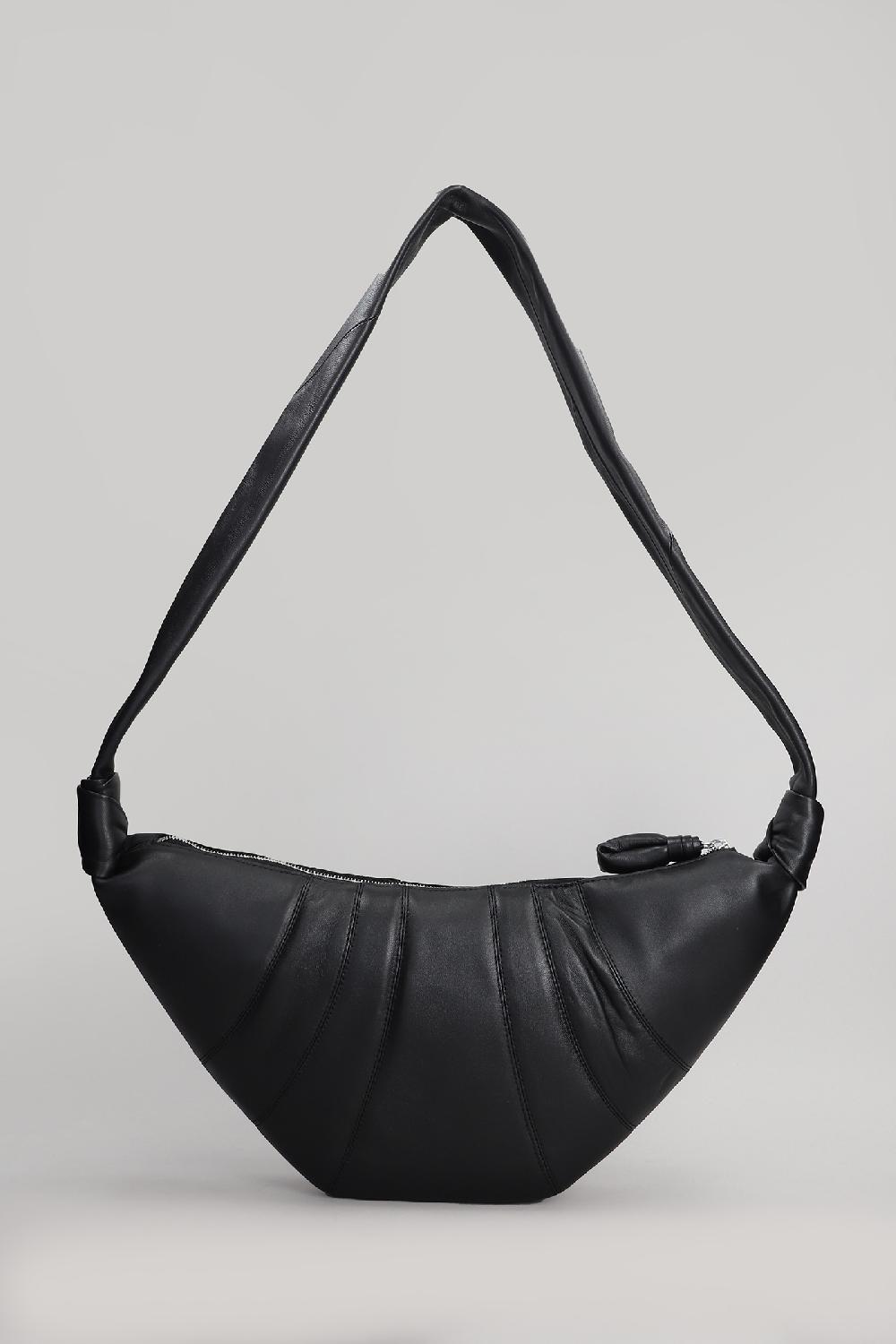 Deliberti LEMAIRE Borsa A Spalla Medium Croissant In Pelle Nera Cod. 404543 - Deliberti The Luxury Shopping