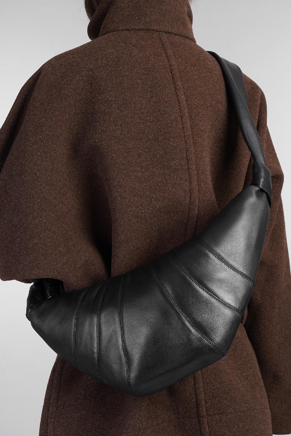 Deliberti LEMAIRE Borsa A Spalla Meduim Croissant In Pelle Nera Cod. 404506 - Deliberti The Luxury Shopping