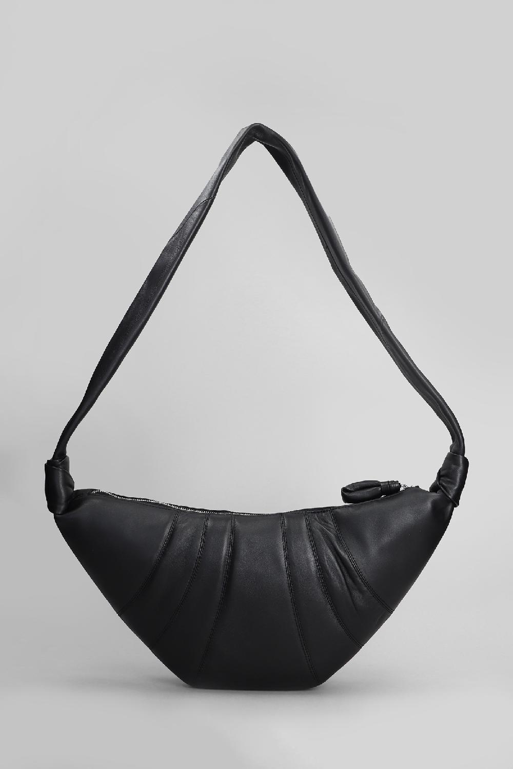 Deliberti LEMAIRE Borsa A Spalla Meduim Croissant In Pelle Nera Cod. 404506 - Deliberti The Luxury Shopping