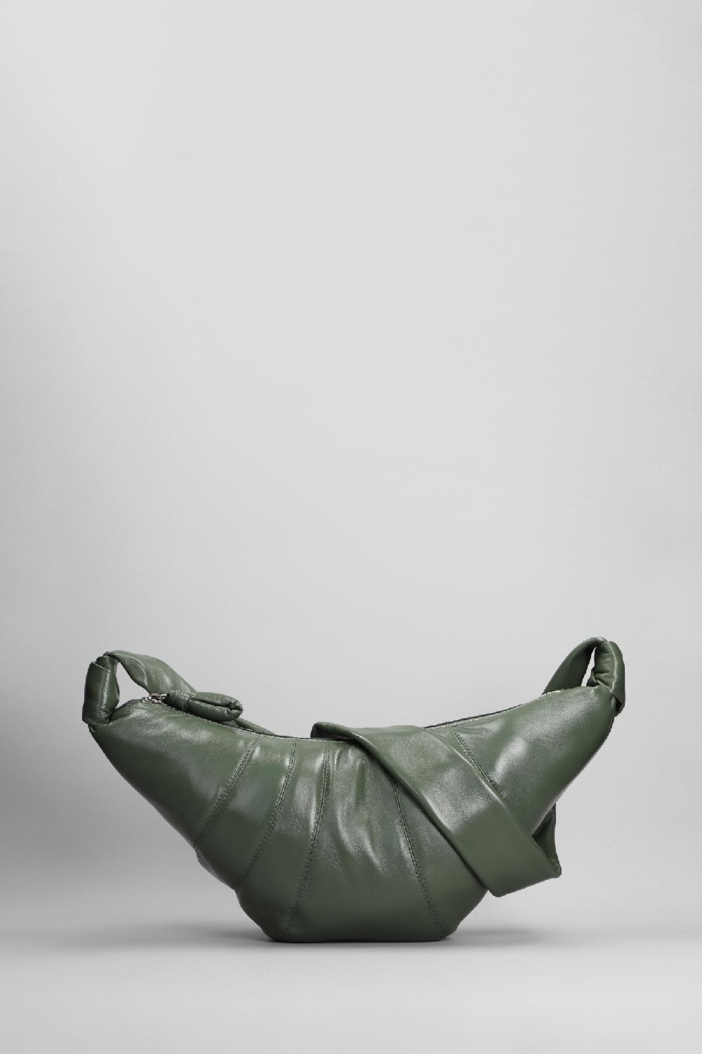 Deliberti LEMAIRE Borsa a spalla meduim croissant in pelle verde cod. 394684 - Deliberti The Luxury Shopping
