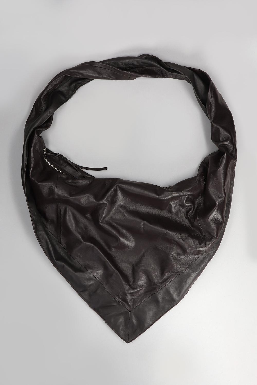 Deliberti LEMAIRE Borsa a spalla scarf bag in pelle marrone cod. 404510 - Deliberti The Luxury Shopping